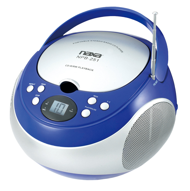 Naxa Portable CD Player with AM/FM Blue