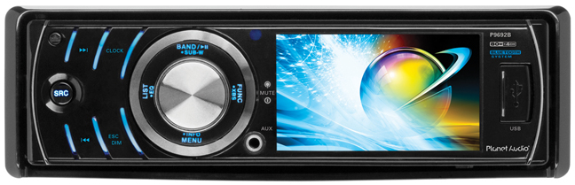 Planet 3.2" LCD Single Din DVD/CD Player Bluetooth USB/SD