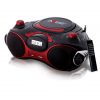 Axess Portable MP3/CD/USB/SD Boombox with AMFM Stereo Red