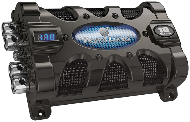 Planet 10 Farad Capacitor with Digital Voltage Display Blue Illumination PC10F - Image 2