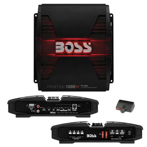 Boss PHANTOM 1000 Watts 2Channel Power Amplifier Remote Subwoofer Level
