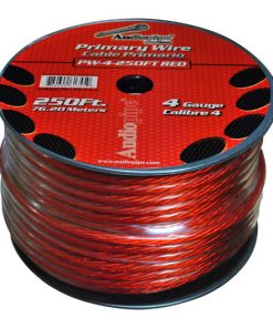 POWER WIRE AUDIOPIPE 4GA 250' RED