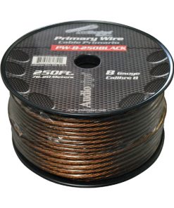 POWER WIRE AUDIOPIPE 8GA 250' BLACK