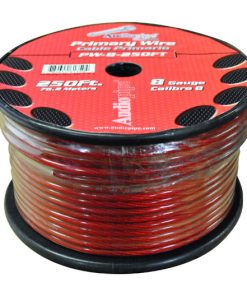 POWER WIRE AUDIOPIPE 8GA 250' RED