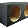 EMPTY WOOFER BOX (2)12" QPOWER; ANGLED HATCHBACK; *AHD12E*