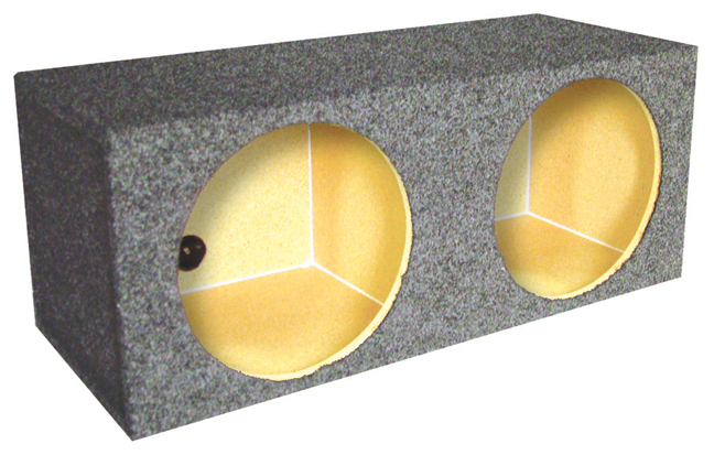 EMPTY WOOFER BOX (2)12" QPOWER SQUARE STYLE; *MSPQ12E* QMPSQ12E - Image 2