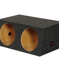 EMPTY WOOFER BOX (2)12" QPOWER ANGLED STYLE (LARGEBASS12)