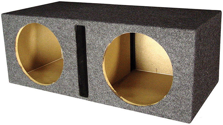 EMPTY WOOFER ENCLOSURE QPOWER DUAL 12" VENTED