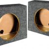 *TW10S* EMPTY SPLIT WOOFER BOX; 10" ANGLE; QPOWER Mounts behind seat
