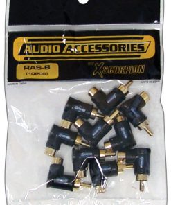 RCA RIGHT ANGLE ADAPTER BLACK (*RALB*) 10 PIECES; XSCORPION