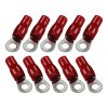 Orion Cobalt series 4 gauge ring terminals 10 pcs.  5/16 Hole - Red