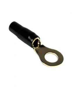 RING TERMINAL 8GA. 10PCS. GOLD;BLACK SLEEVE;XSCORPION