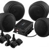 Soundstorm Motorcycle System 3" Black Speakers 1000W Max Bluetooth Aux Input