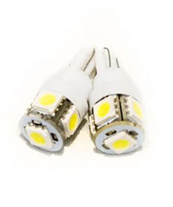 Street Vision T10 5050 LED 5 Chip Bulbs-White*PAIR*