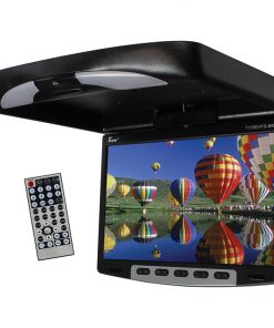 Tview 13â€™â€™ Flipdown Wide Screen W/Built in DVD Player-Black