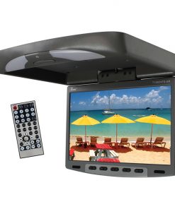 Tview 13â€™â€™ Flipdown Wide Screen W/Built in DVD Player-Gray