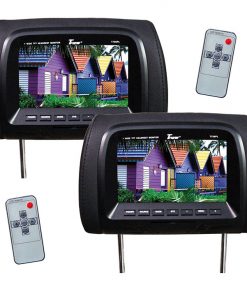 Tview 7" TFT/LCD Car Headrest and MonitorPair Black