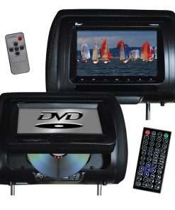 Tview 7" In Headrest Monitor with DVD Player Built in Speakers Remote Black