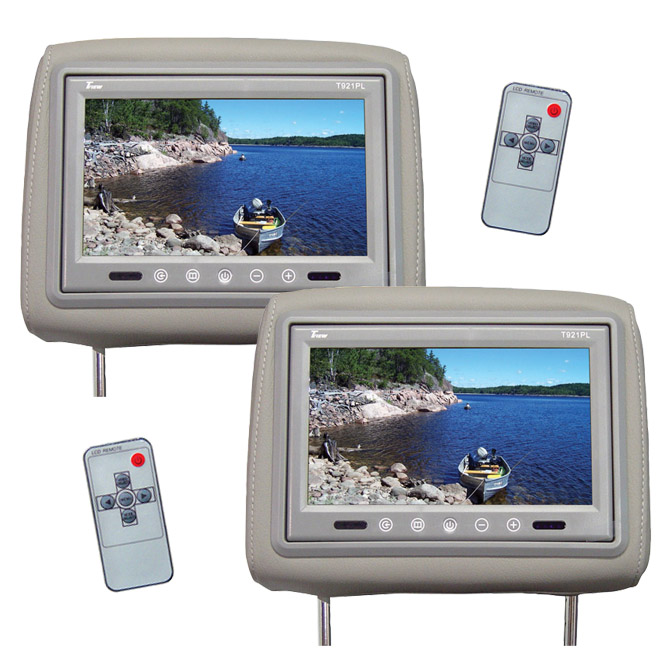 Tview 9" TFT LCD Monitor in headrest IR Trans Gray