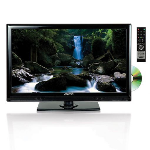 AXESS 22 Inch 1080p LED HDTV Features 12V Car Cord Technology VGA/HDMI/SD/USB Inputs DVD Player  Rem