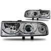 Winjet WJ10-0218-01 Chrome Housing/Clear Lens Projector Headlight with LED Halo (Chevy)