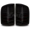 Winjet 2007-13 Chevy Silverado 3-LED Tail Lights Balck Housing/Smoke Lens Pair
