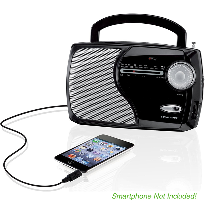 WeatherX Portable NOAA Weatherband AM/FM Radio WR282B - Image 2