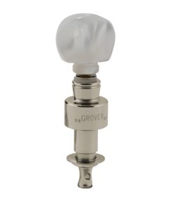 GROVER GEARED BANJO PEGS NICKEL W/   ROUND PRLD BUTTON SET 4