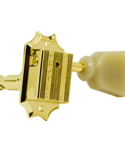 GROVER VINTAGE GOLD W/   PLASTIC KEYSTONE BUTTON SET 6 3+3