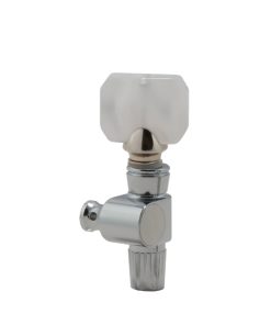 GROVER GEARED BANJO 5TH PEG W/   SQUARE PRLD BUTTON CHROME