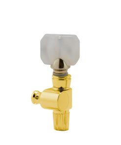 GROVER GEARED BANJO 5TH PEG W/   SQUARE PRLD BUTTON GOLD