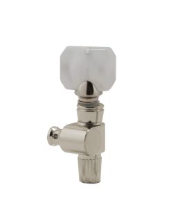 GROVER GEARED BANJO 5TH PEG W/   SQUARE PRLD BUTTON NICKEL