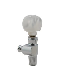 GROVER GEARED BANJO 5TH PEG W/   ROUND PRLD BUTTON CHROME