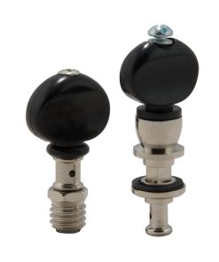 GROVER CHAMPION&trade; BANJO PEGS W/   BLACK BUTTONS NICKEL SET 5