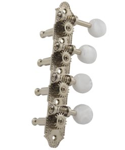 GROVER PROFESSIONAL MANDOLIN "F" STYLE NICKEL SET 8 4 + 4 ON PLATE W/   PEARLOID BUTTON