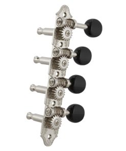 GROVER PROFESSIONAL MANDOLIN "F" STYLE NICKEL SET 8 4 + 4 ON PLATE W/  BLACK BUTTON