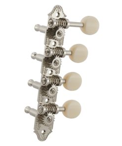 GROVER PROFESSIONAL MANDOLIN "F" STYLE NICKEL SET 8 4 + 4 ON PLATE W/  WHITE BUTTON