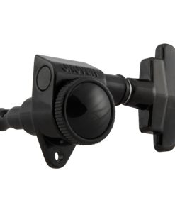 GROVER ROTO-GRIP LOCKING ROTOMATICS &reg; BLACK CHROME SET 6  3 + 3 W/   3 - STEP BUTTON