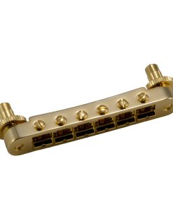 GROVER TUNE-O-MATIC GUITAR BRIDGE GOLD  (NOTCHED)
