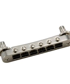 GROVER TUNE-O-MATIC GUITAR BRIDGE NICKEL (NOTCHED)