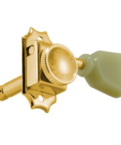 GROVER LOCKING DELUXE GOLD W/   PLASTIC KEYSTONE BUTTON SET 6 3+3