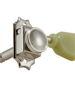 GROVER LOCKING DELUXE NICKEL W/   PLASTIC KEYSTONE BUTTON SET 6 3+3