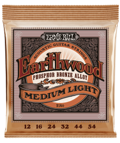Earthwood Medium Light Phosphor Bronze Acoustic Guitar Strings - 12-54 Gauge