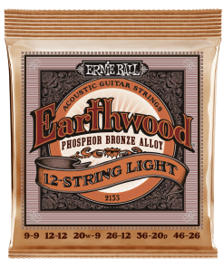 Earthwood 12-String Light Phosphor Bronze Acoustic Guitar Strings - 9-46 Gauge