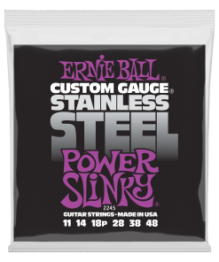 Power Slinky Stainless Steel Wound Electric Guitar Strings - 11-48 Gauge