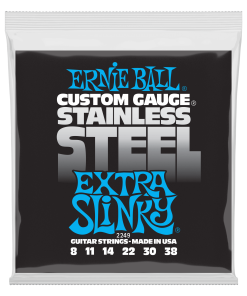 Extra Slinky Stainless Steel Wound Electric Guitar Strings - 8-38 Gauge