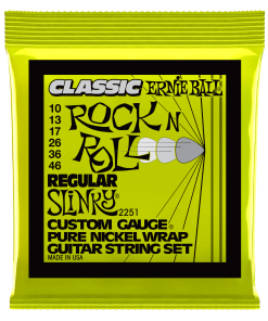 Regular Slinky Classic Rock n Roll Pure Nickel Wrap Electric Guitar Strings - 10-46 Gauge