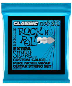 Extra Slinky Classic Rock n Roll Pure Nickel Wrap Electric Guitar Strings - 8-38 Gauge