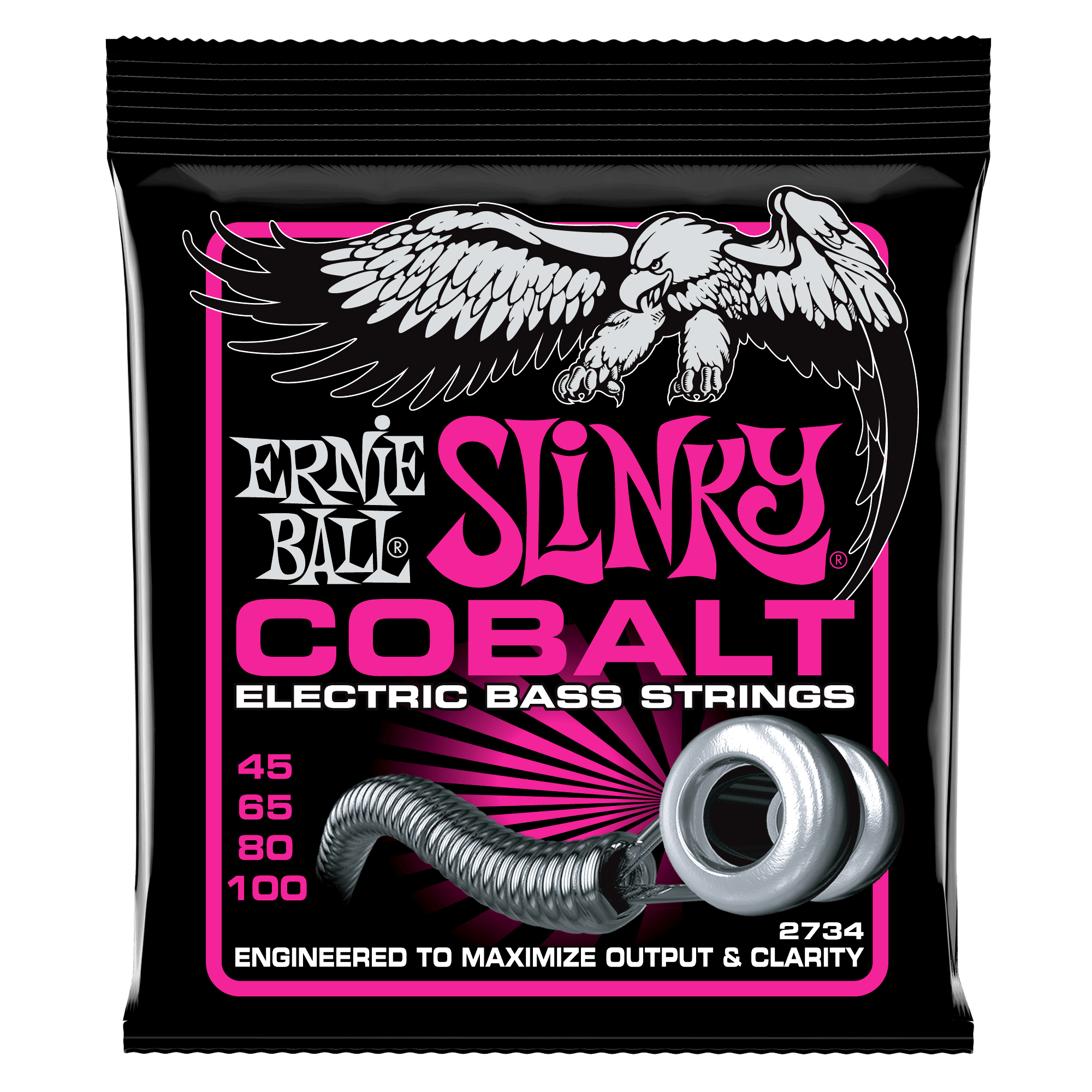 Super Slinky Cobalt Electric Bass Strings - 45-100 Gauge