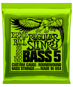 Regular Slinky 5-String Nickel Wound Electric Bass Strings - 45-130 Gauge